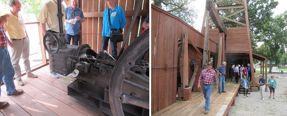 In 2017, AAPG Mid-Continent Section President Doug Davis Jr., at left, was among the visitors to the replica of Nellie Johnstone No. 1 well of 1897. 