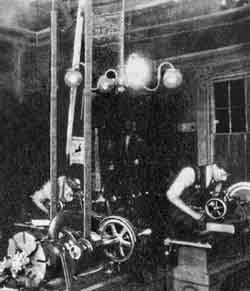 December-17-Wright-Brothers Natural gas-powered machinery in Wright brothers shop.