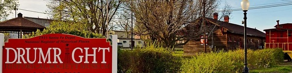 The Drumright, Oklahoma., historical society's museum at the historic Santa Fe Depot.