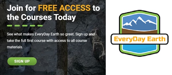 The "Everyday Earth" logo and the Oklahoma signup promotion.