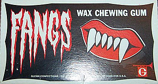 Package of FANGS -- the wax chewing gum candy.