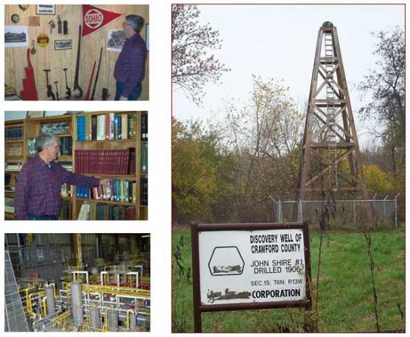 Illinois-Museum-exhibits-AOGHS Images from inside and outside the Illinois oil museum.