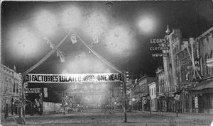 Indiana_Manufacturing_AOGHS Downtown Findlay, Ohio, during Gas Jubilee of 1888.