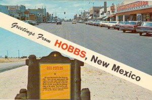 Greetings from Hobbs, New Mexico, circa 1960 postcard.