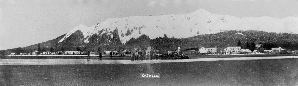 first Alaska oil well panoramic maps of oil town