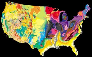 National-geo-map-king-beikman-AOGHS Geologic Map of the United States in 1974.