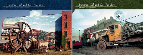 Oil-Family-Books-AOGHS Museum exhibits on the covers of two special American Oil & Gas Families publications.