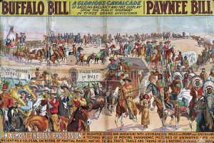 Pawnee Bill and Buffalo Bill combined western show poster circa 1910