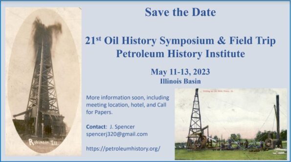 Promotion for the 21st PHI Symposium and Field Trip, May 11-13, 2023, in the Illinois Basin.