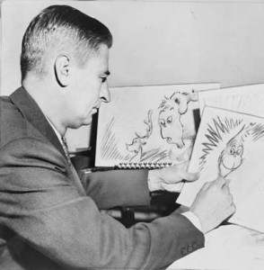 Ted_Geisel_AOGHS_ Theodor Geisel sketches the Grinch.