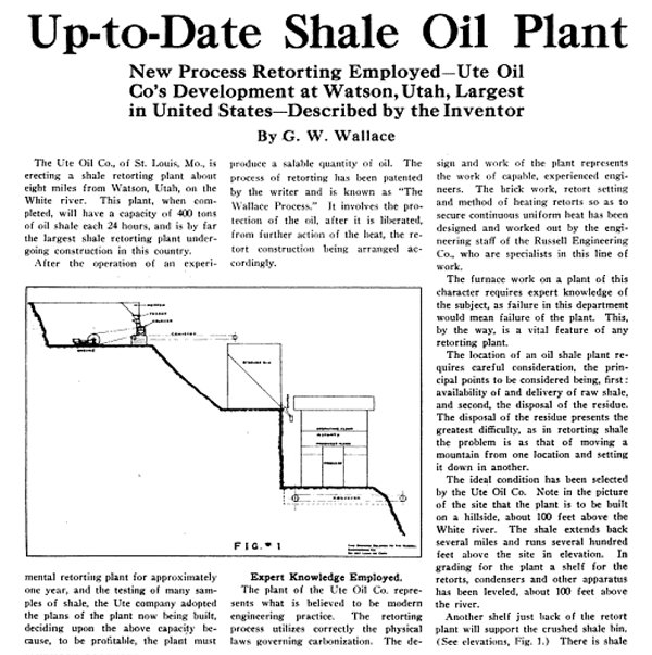 October 1918 article about shale oil in "Petroleum Age" magazine.
