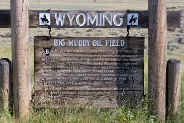 Wyoming Big Muddy Oilfield Marker.
