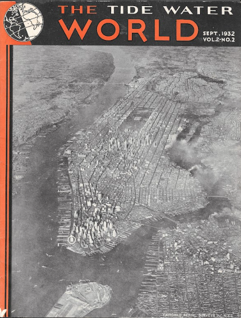 Cover of The Tidewater World" in Sept 1932 (Vol. 2 No. 2).